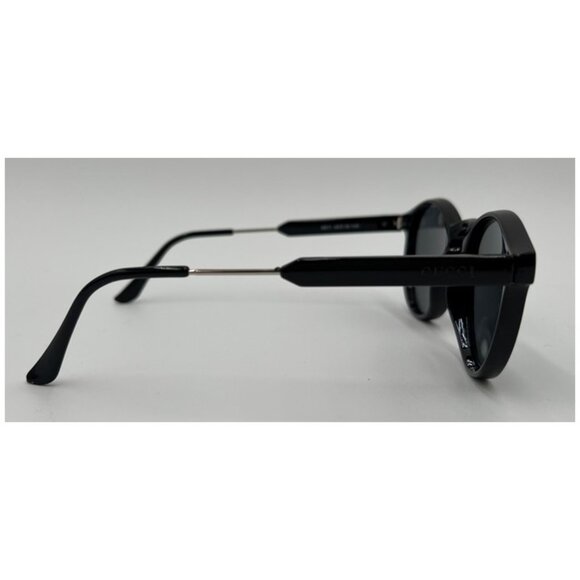 NIB-Gucci 6811 Retro Round Black Acetate/Metal Sunglasses - 49mm - Picture 10 of 12